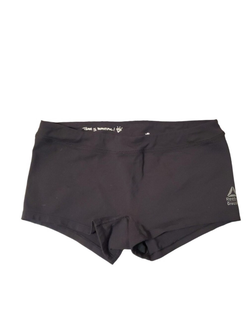 Reebok Crossfit Women's Black Stripe Low Rise Shorts Medium